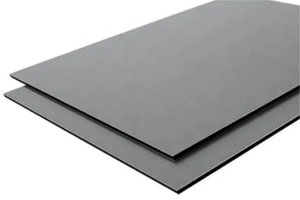 Panel compuesto de aluminio con las diferentes funciones del producto.